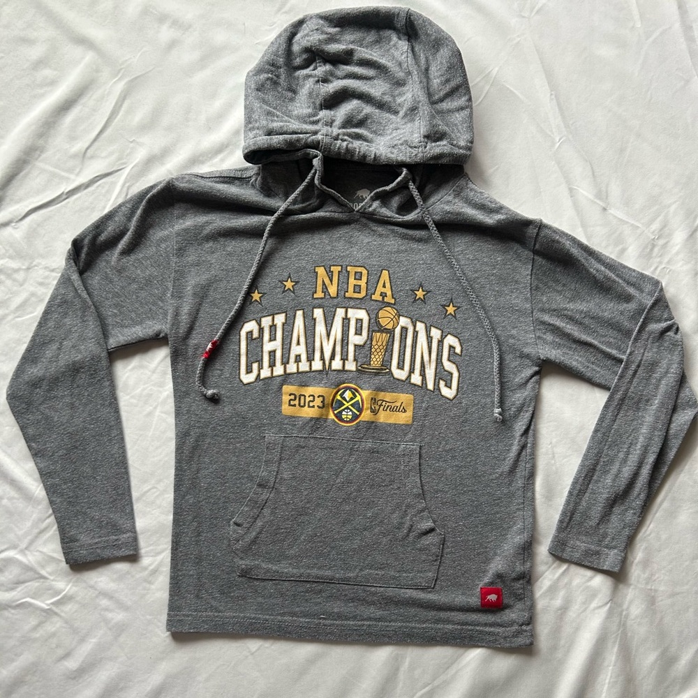 Denver Nuggets Sportique Grey Hood Youth Small